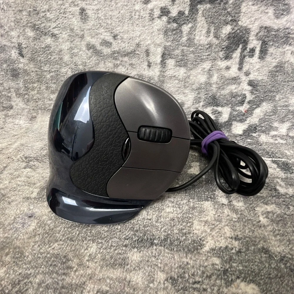 Evoluent Computer Vertical Mouse D Right Handed Wired Ergonomic Design Black